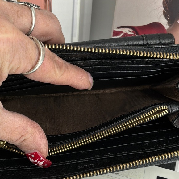 Chloé Black Portefeuille Leather Wallet with Chloe COA - Picture 8 of 12